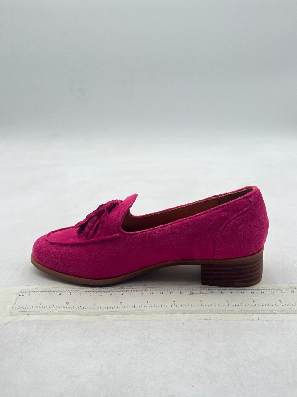 YDN Pink Casual Low Heel Loafers Round Toe Slip On Tassels Comfort Shoes